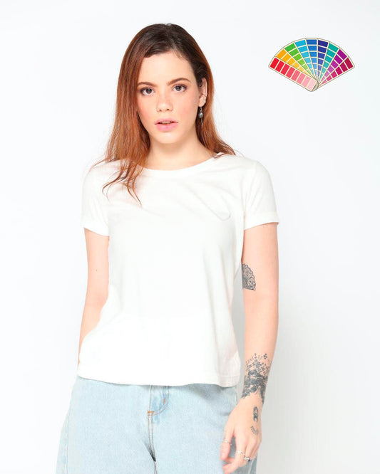 Camiseta Basic Pré-Lavada de algodão Premium Cor Personalizada