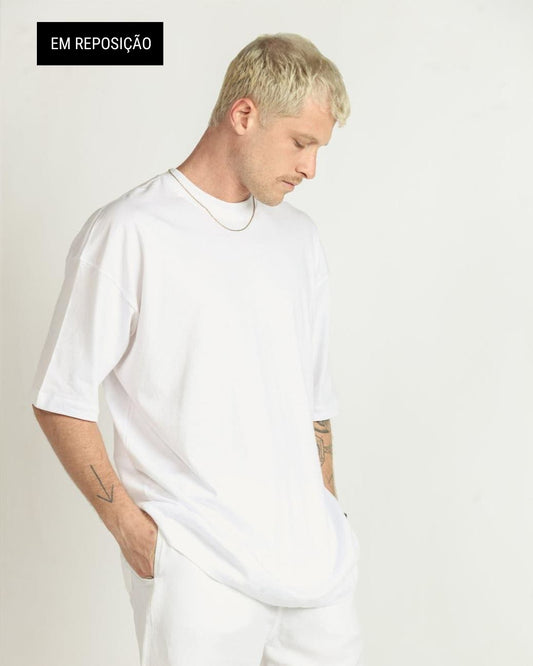 Camiseta Noventa Branca Oversized Personalizada