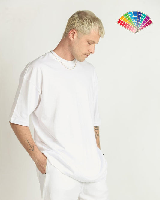 Camiseta Oversized Pré-Lavada de algodão Premium Cor Personalizada