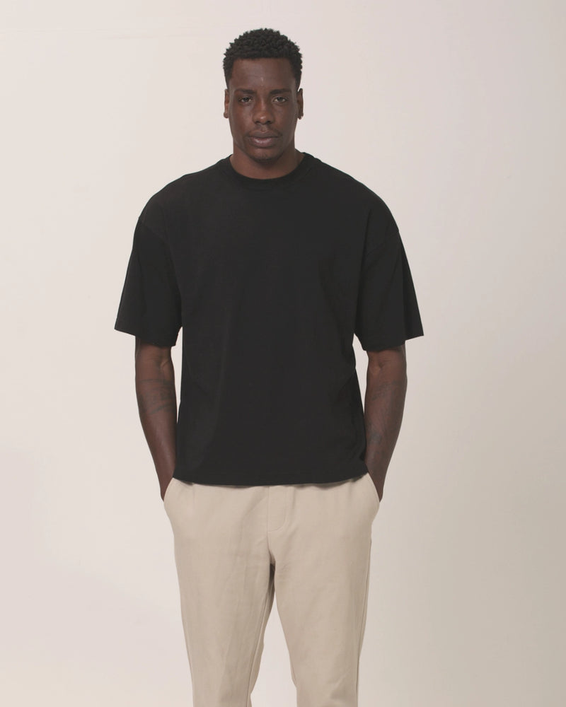 Camiseta Oversized BOX Suedine Preto