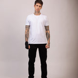 Camiseta Clássica Pré-Lavada de Algodão Premium Branco
