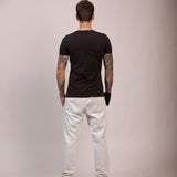 Camiseta Clássica Pré-Lavada de Algodão Premium Preto
