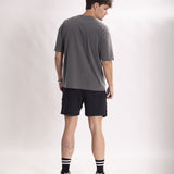 Camiseta Oversized 1.0 Pré-lavada de Algodão Premium Grafite