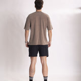 Camiseta Oversized 1.0 Pré-lavada de Algodão Premium Marrom Estonado