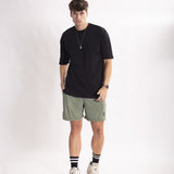 Camiseta Oversized 1.0 Pré-lavada de Algodão Premium Preto