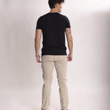 Camiseta Tecnológica Modal Gola V Masculina Preto