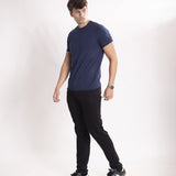 Camiseta Tecnológica Modal Masculina Azul Marinho