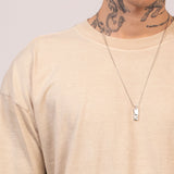 Camiseta Oversized 1.0 Pré-lavada de Algodão Premium Areia Estonado