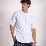 Camiseta Oversized 1.0 Pré-lavada de Algodão Premium Branco