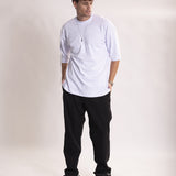 Camiseta Oversized 3.0 Pré-lavada de Algodão Premium Branca