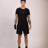 Camiseta Relax Pré-Lavada de Algodão Premium Preto