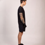 Camiseta Relax Pré-Lavada de Algodão Premium Preto