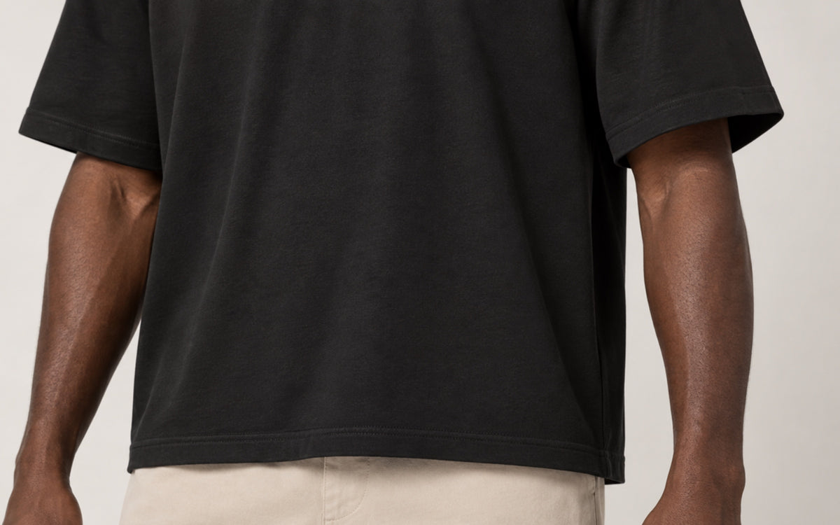 Camiseta Oversized BOX Suedine Preto