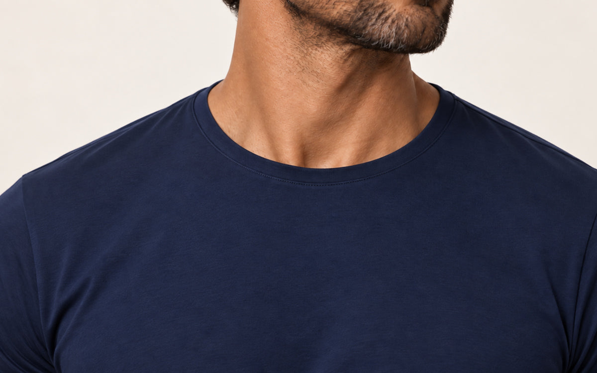 Camiseta Tecnológica Modal Masculina Azul Marinho