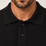 Camisa Polo Piquet Masculina Preta