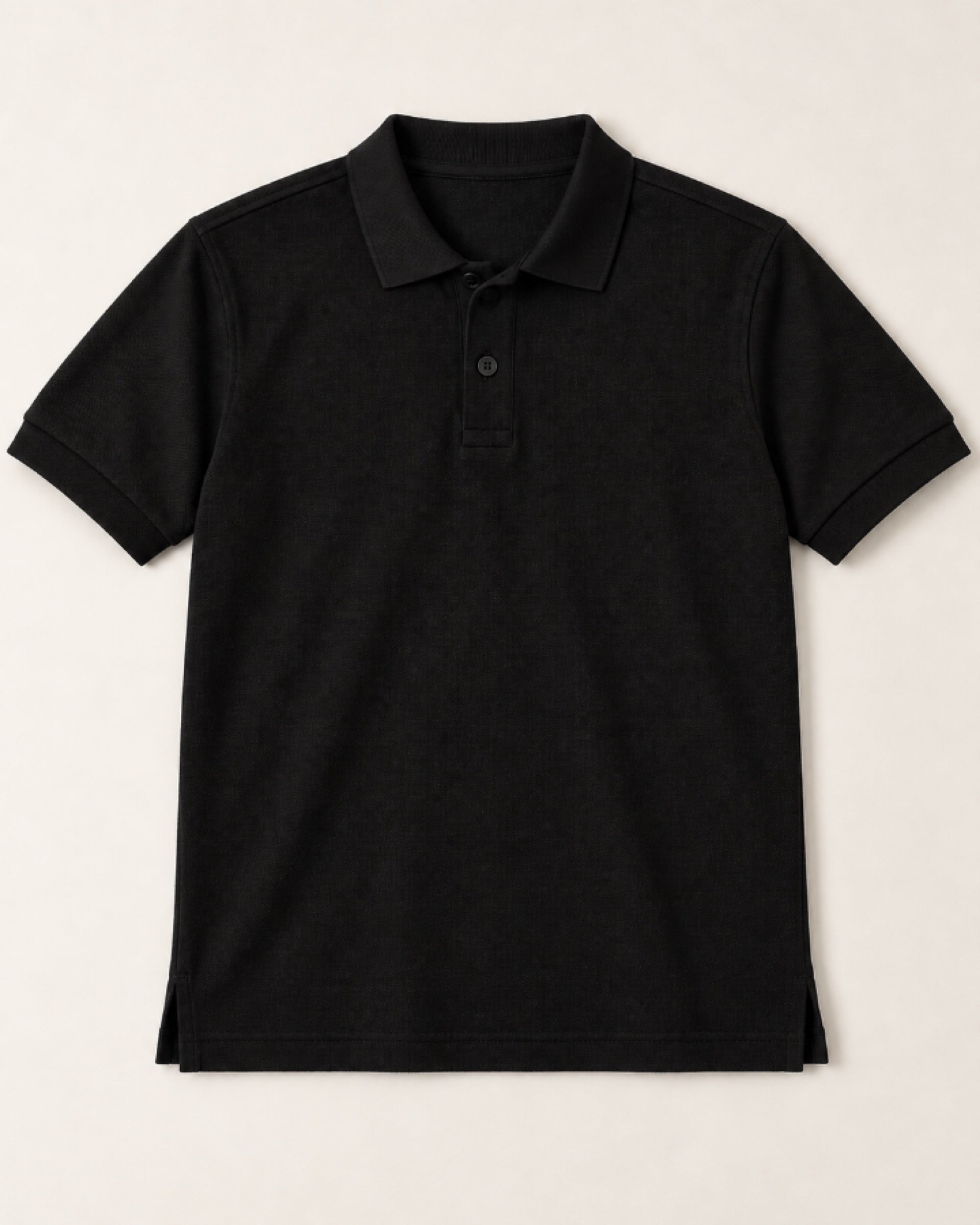 Camisa Polo Piquet Masculina Preta