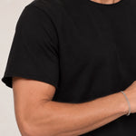 Camiseta Relax Pré-Lavada de Algodão Premium Preto