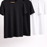 Kit 4 Camisetas Tecnológicas Modal Masculina (2 Pretas, 2 Brancas)