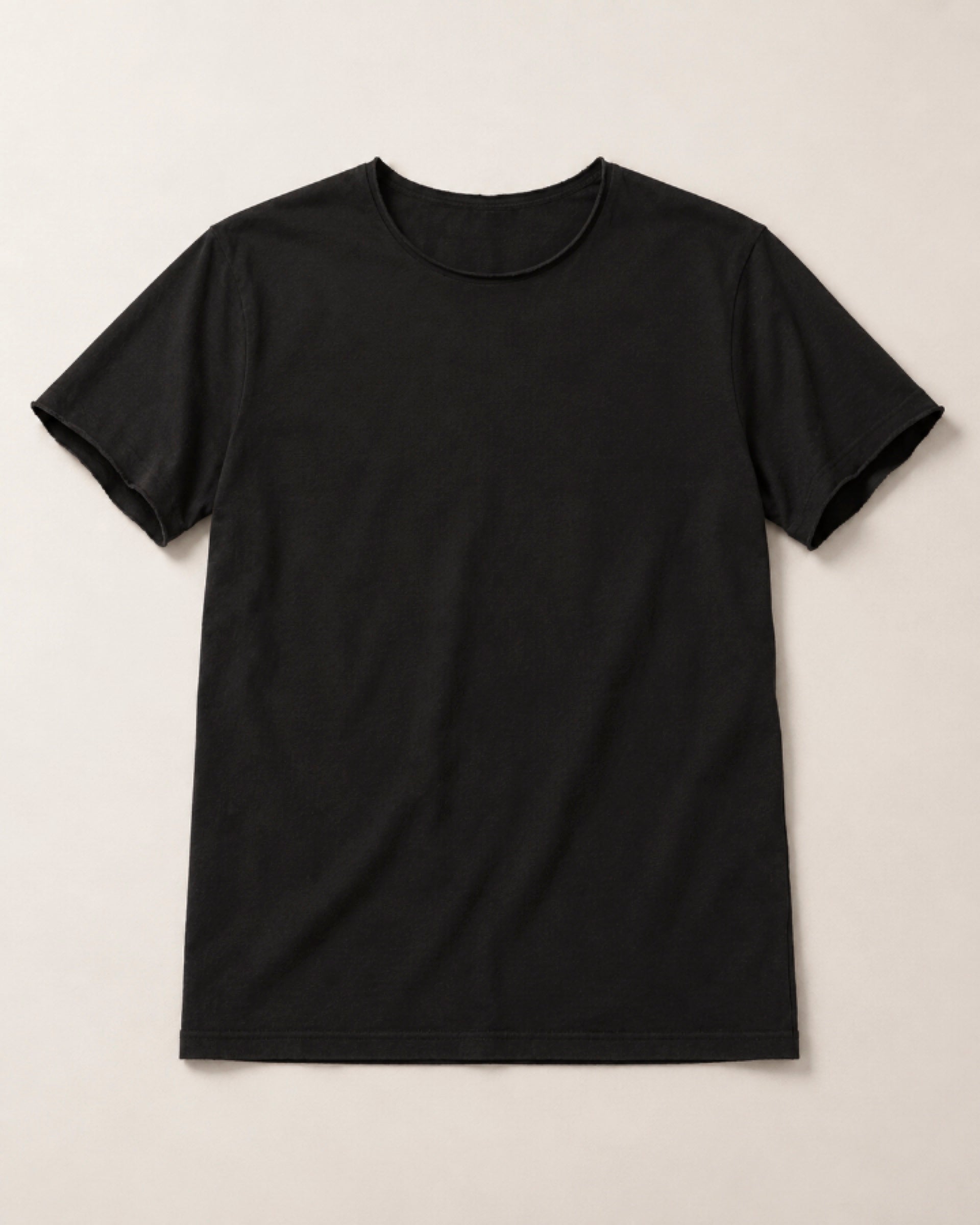 Camiseta Relax Pré-Lavada de Algodão Premium Preto