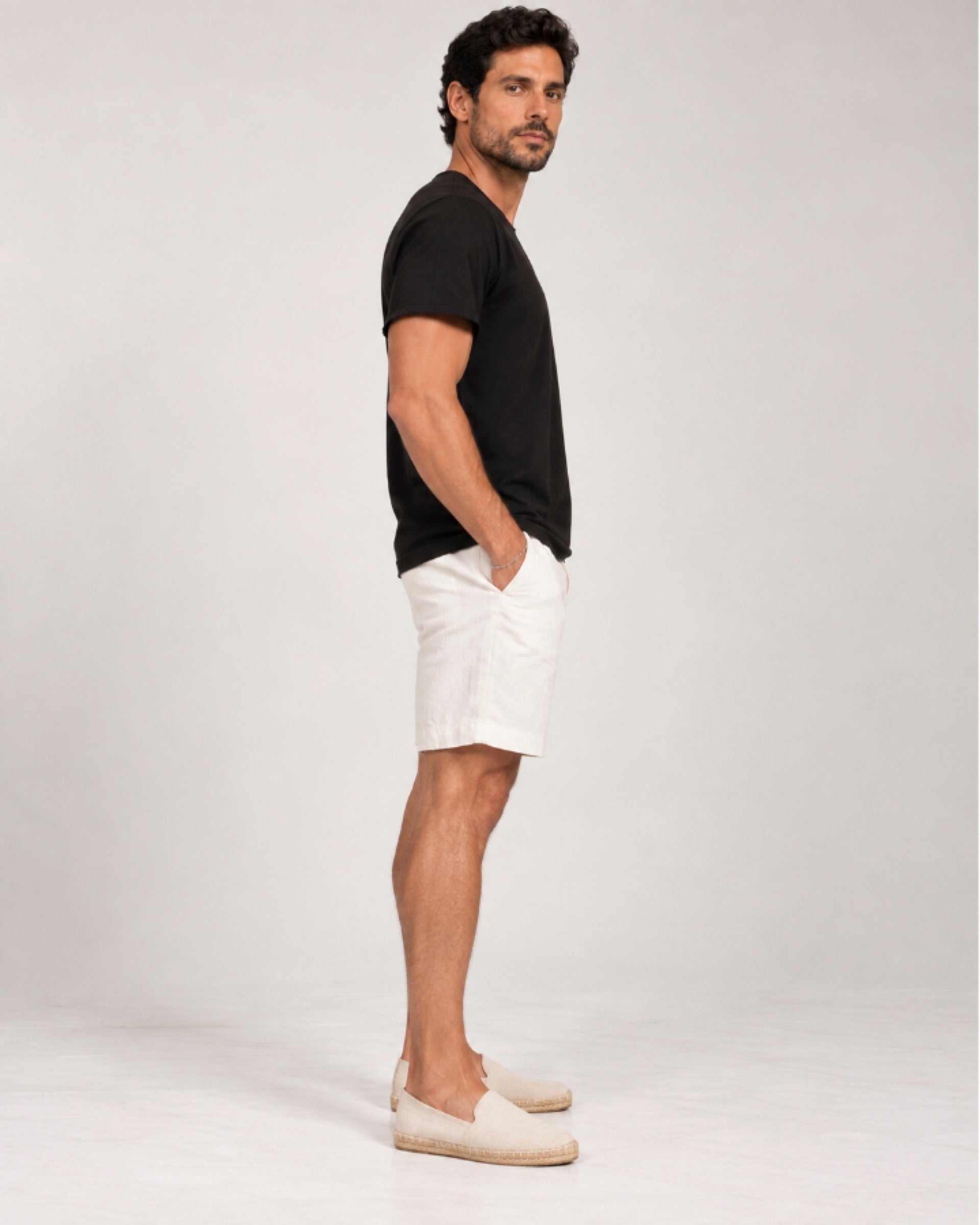 Camiseta Relax Pré-Lavada de Algodão Premium Preto