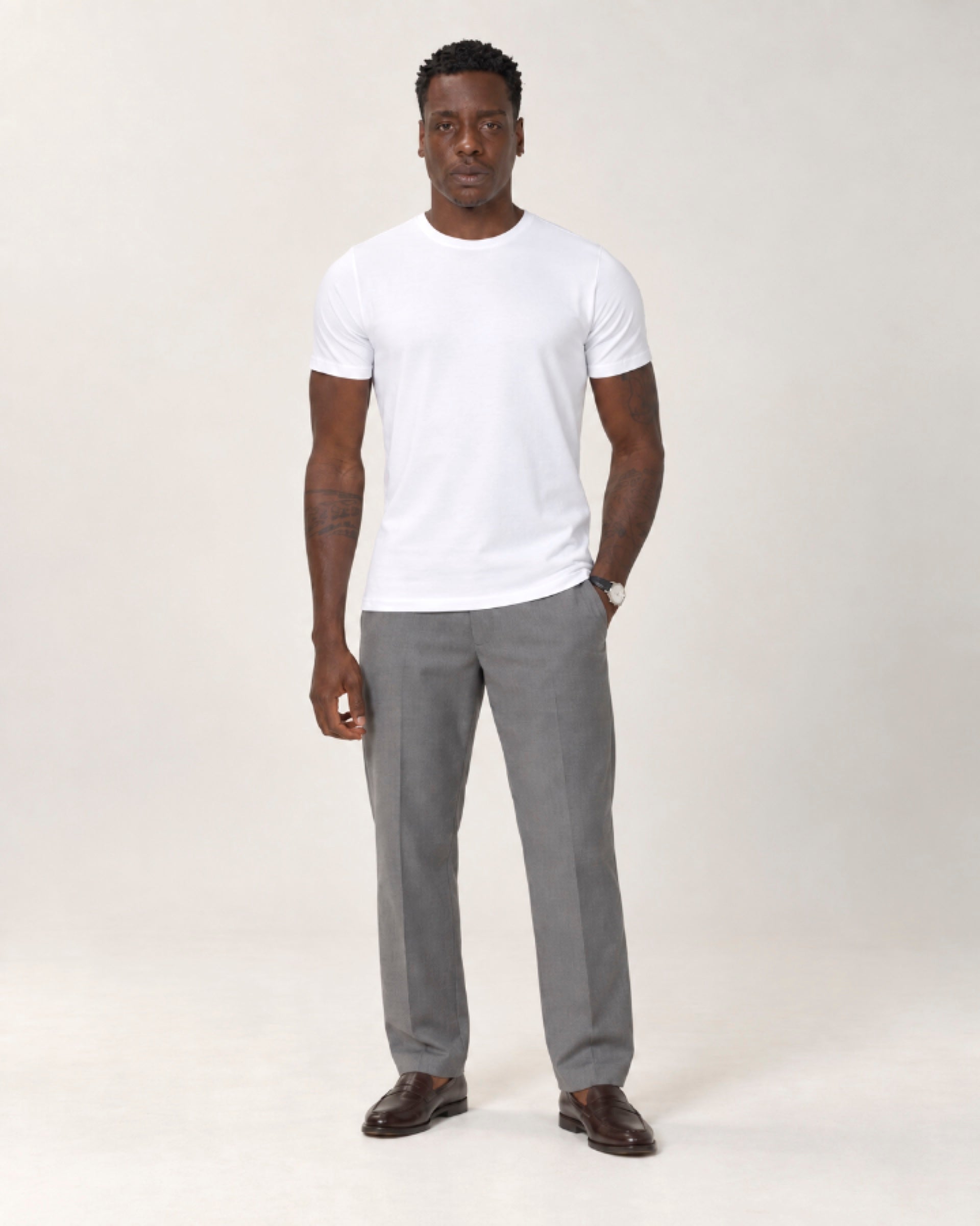 Camiseta Tecnológica Modal Masculina Branco