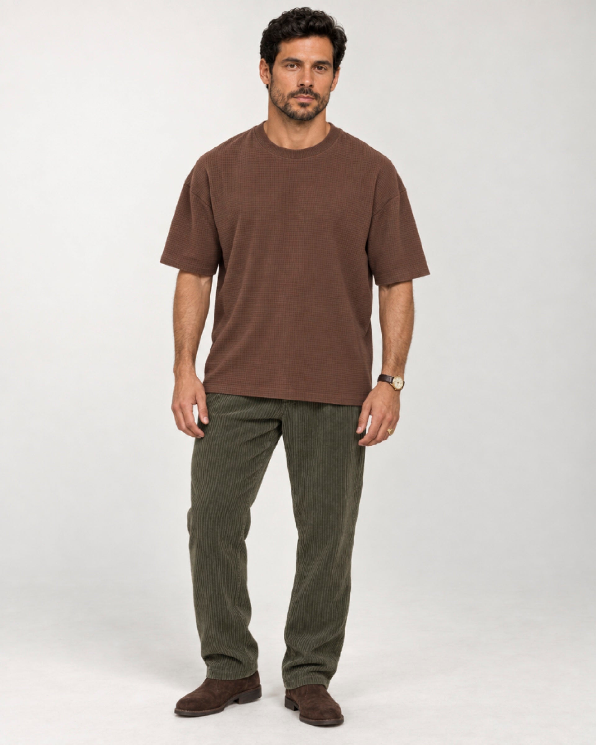 Camiseta Quadrilê Oversized Marrom