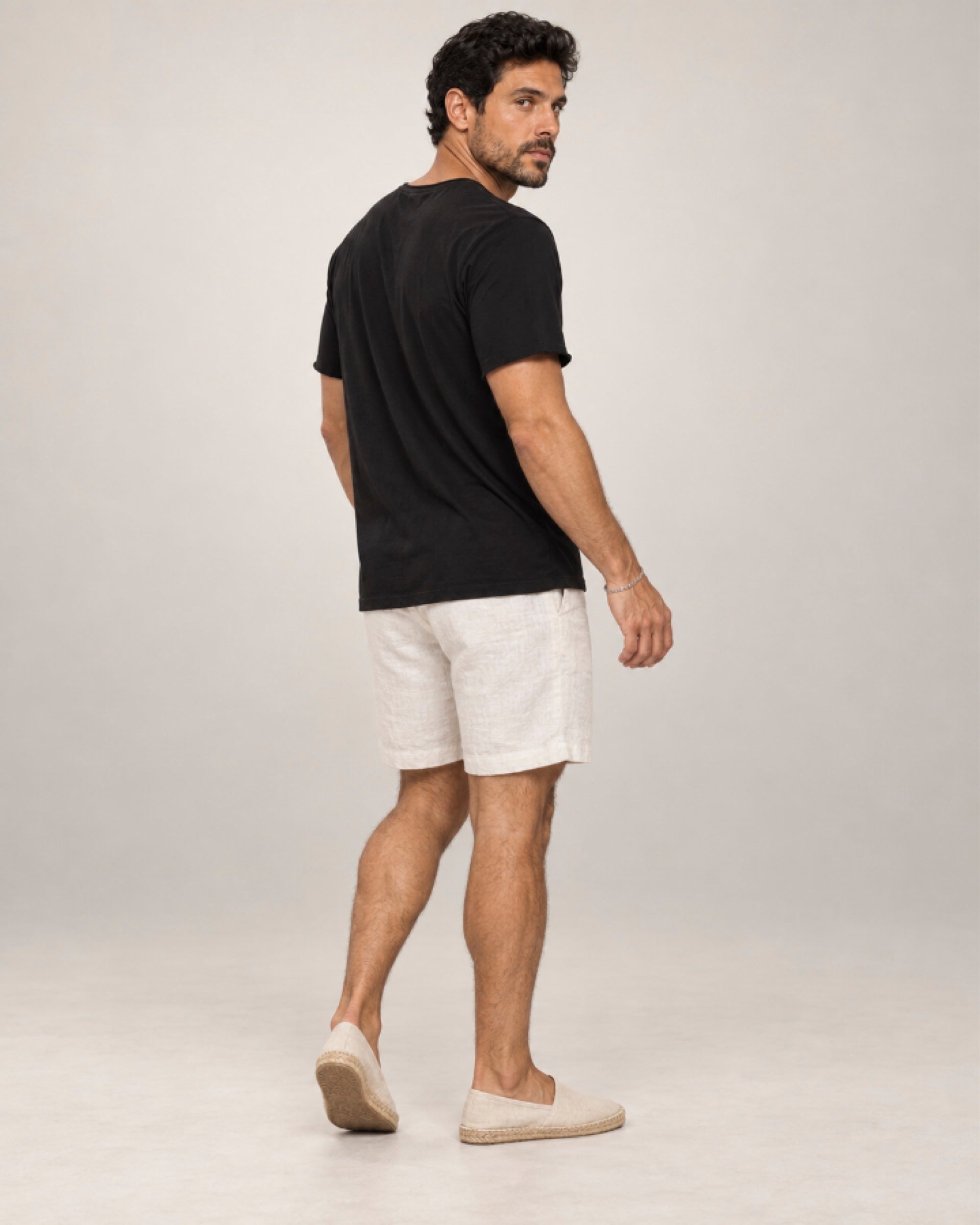 Camiseta Relax Pré-Lavada de Algodão Premium Preto