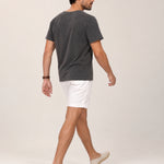Camiseta Relax Pré-Lavada de Algodão Premium Grafite