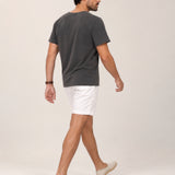 Camiseta Relax Pré-Lavada de Algodão Premium Grafite