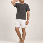 Camiseta Relax Pré-Lavada de Algodão Premium Grafite