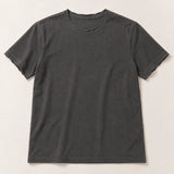 Camiseta Relax Pré-Lavada de Algodão Premium Grafite