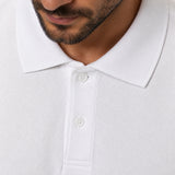 Camisa Polo Piquet Masculina Branca