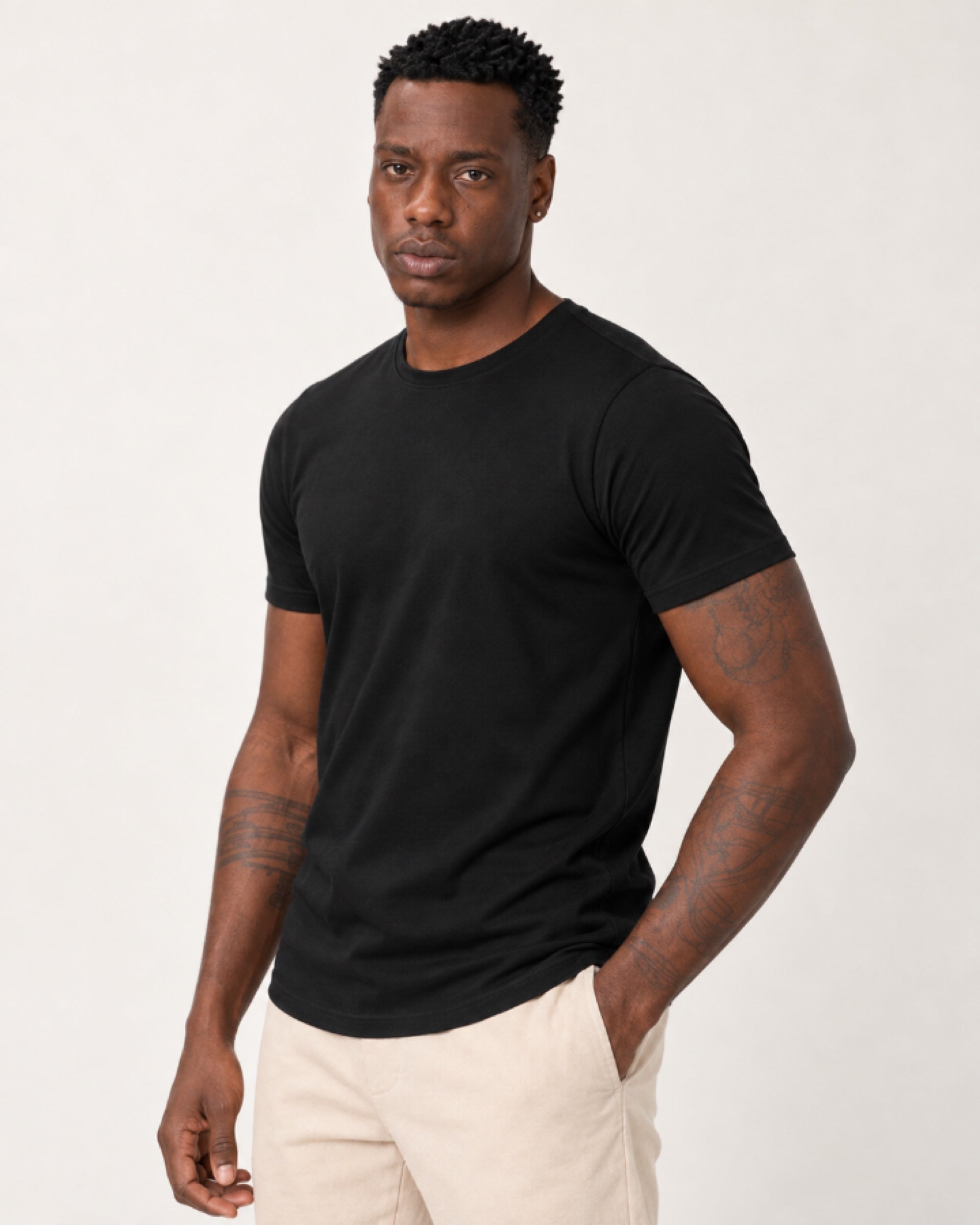 Camiseta Tecnológica Modal Masculina Preto