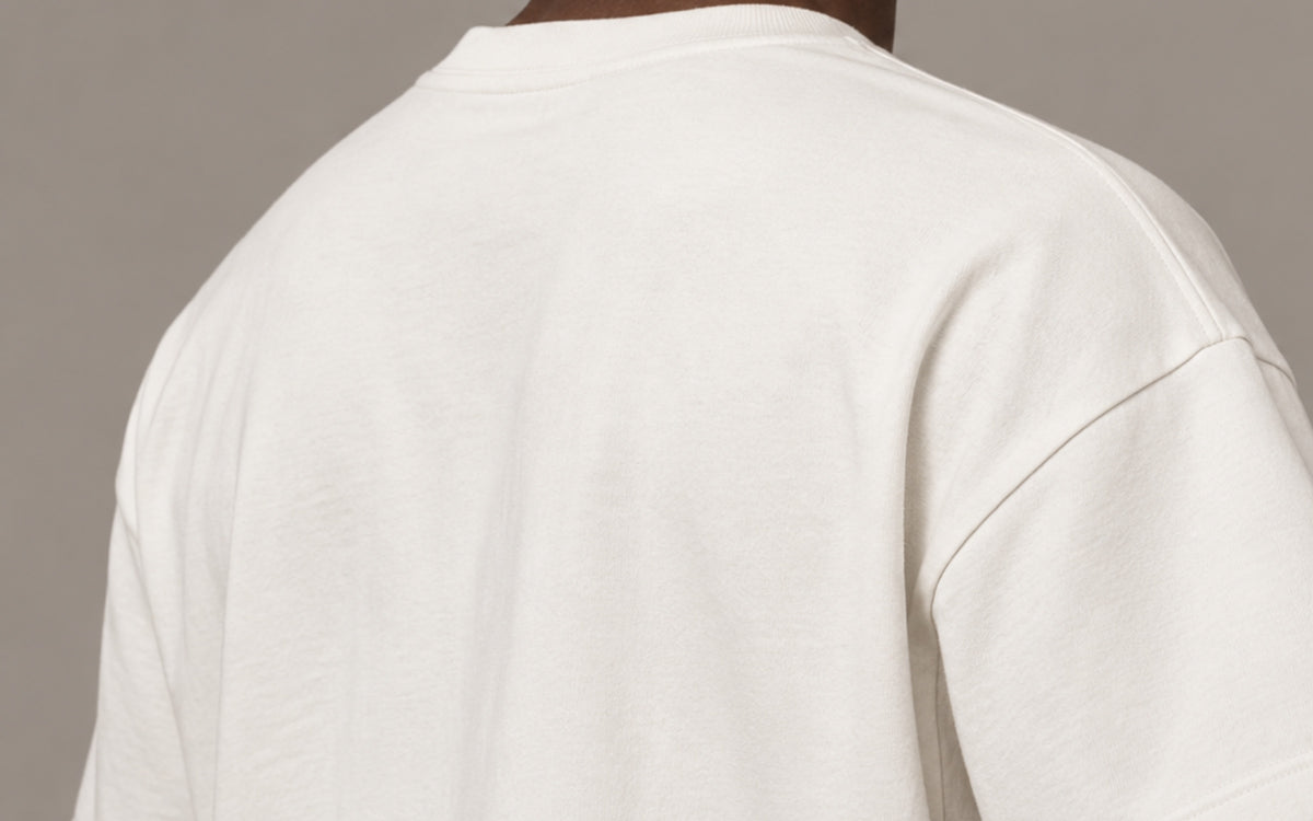Camiseta Oversized BOX Suedine Offwhite