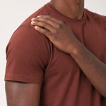 Camiseta Tecnológica Modal Masculina Marrom