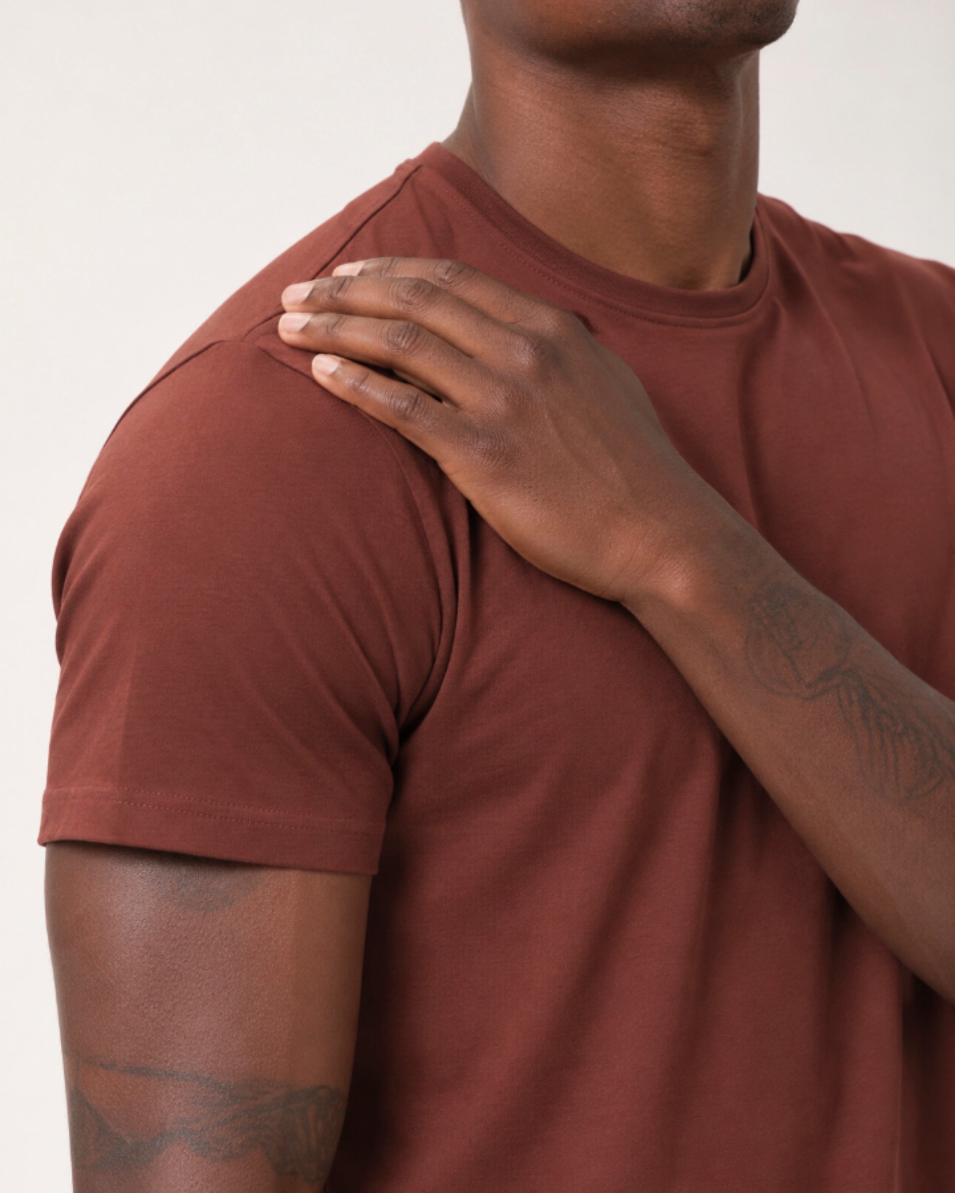 Camiseta Tecnológica Modal Masculina Marrom