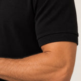 Camisa Polo Piquet Masculina Preta