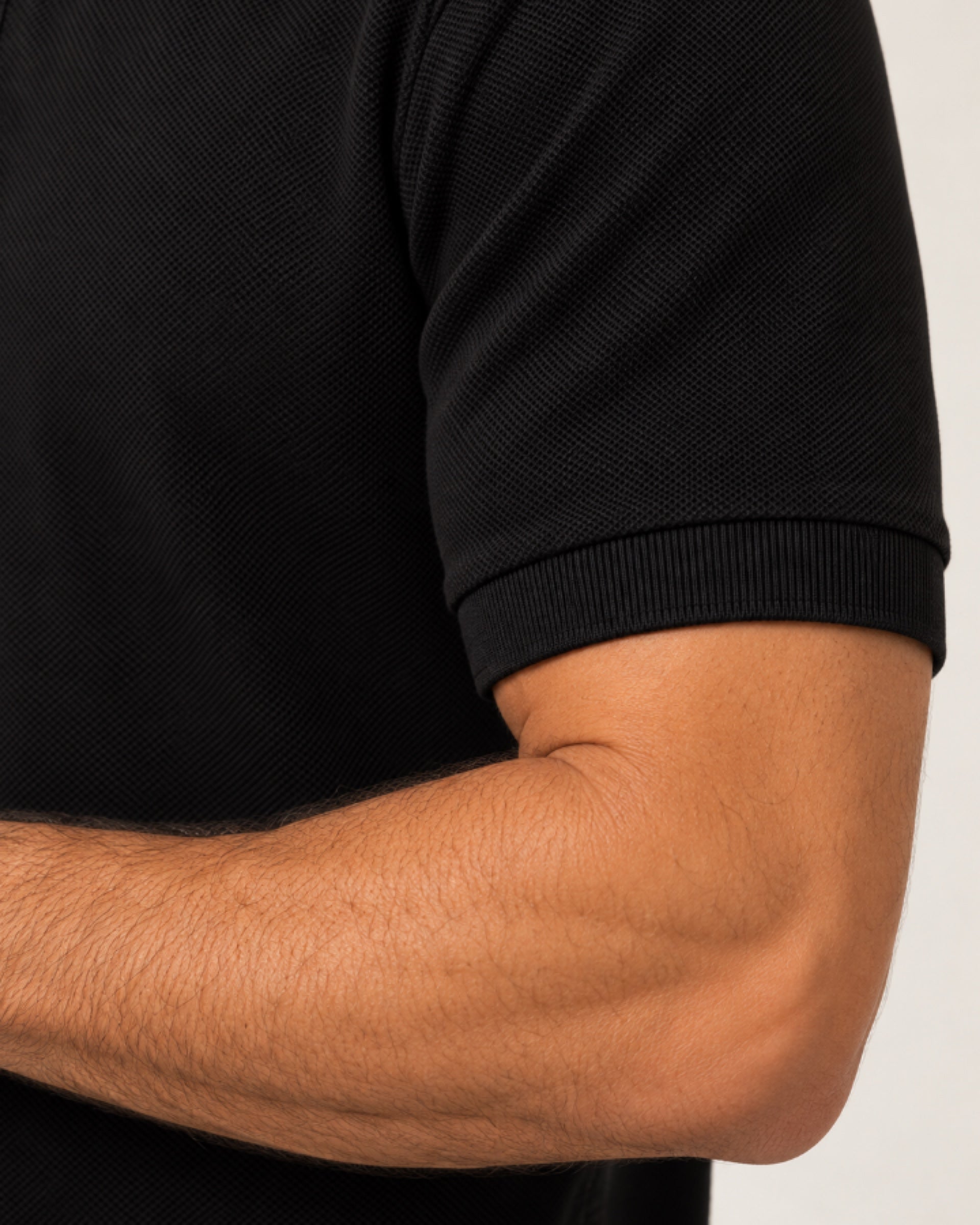 Camisa Polo Piquet Masculina Preta