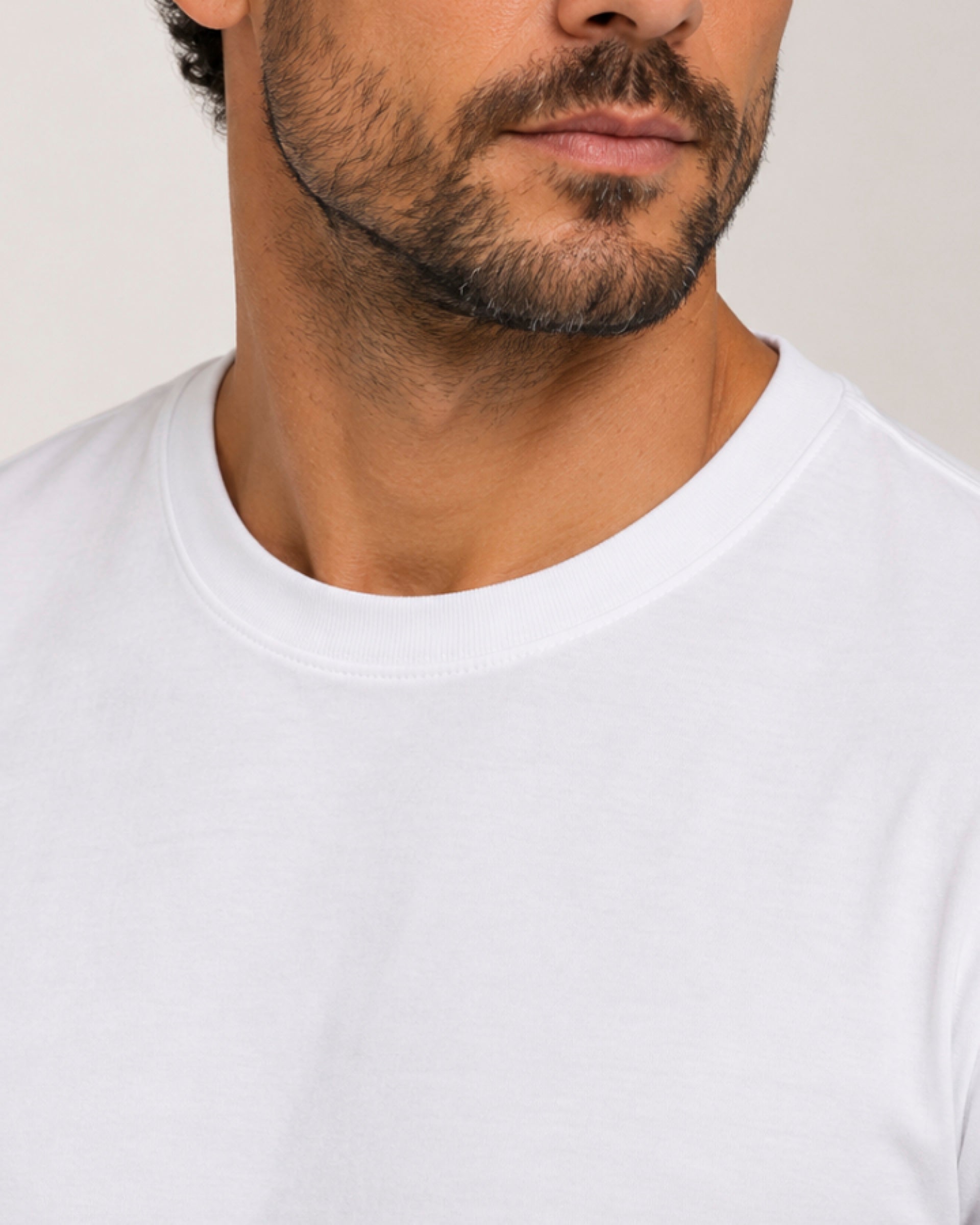 Camiseta Clássica Pré-Lavada de Algodão Premium Branco