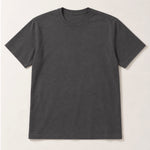 Camiseta Clássica Pré-Lavada de Algodão Premium Grafite