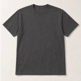 Camiseta Clássica Pré-Lavada de Algodão Premium Grafite