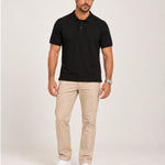 Camisa Polo Piquet Masculina Preta