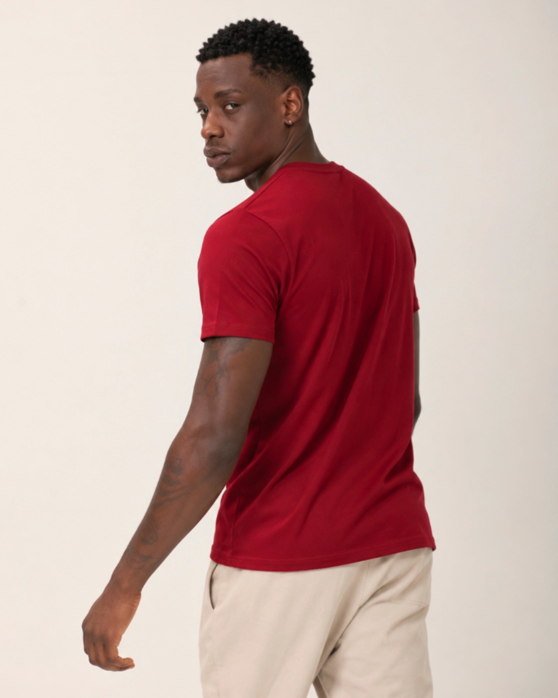 Camiseta Tecnológica Modal Masculina Vermelho