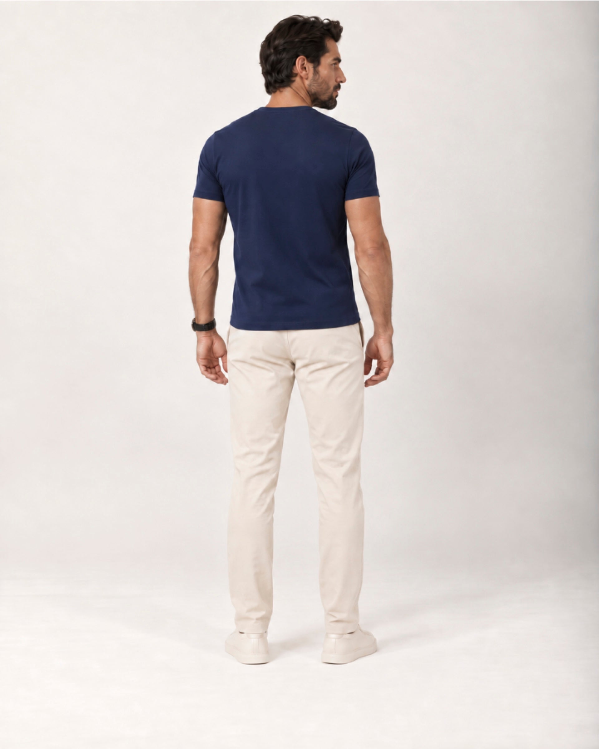 Camiseta Tecnológica Modal Masculina Azul Marinho
