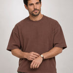 Camiseta Quadrilê Oversized Marrom