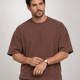 Camiseta Quadrilê Oversized Marrom
