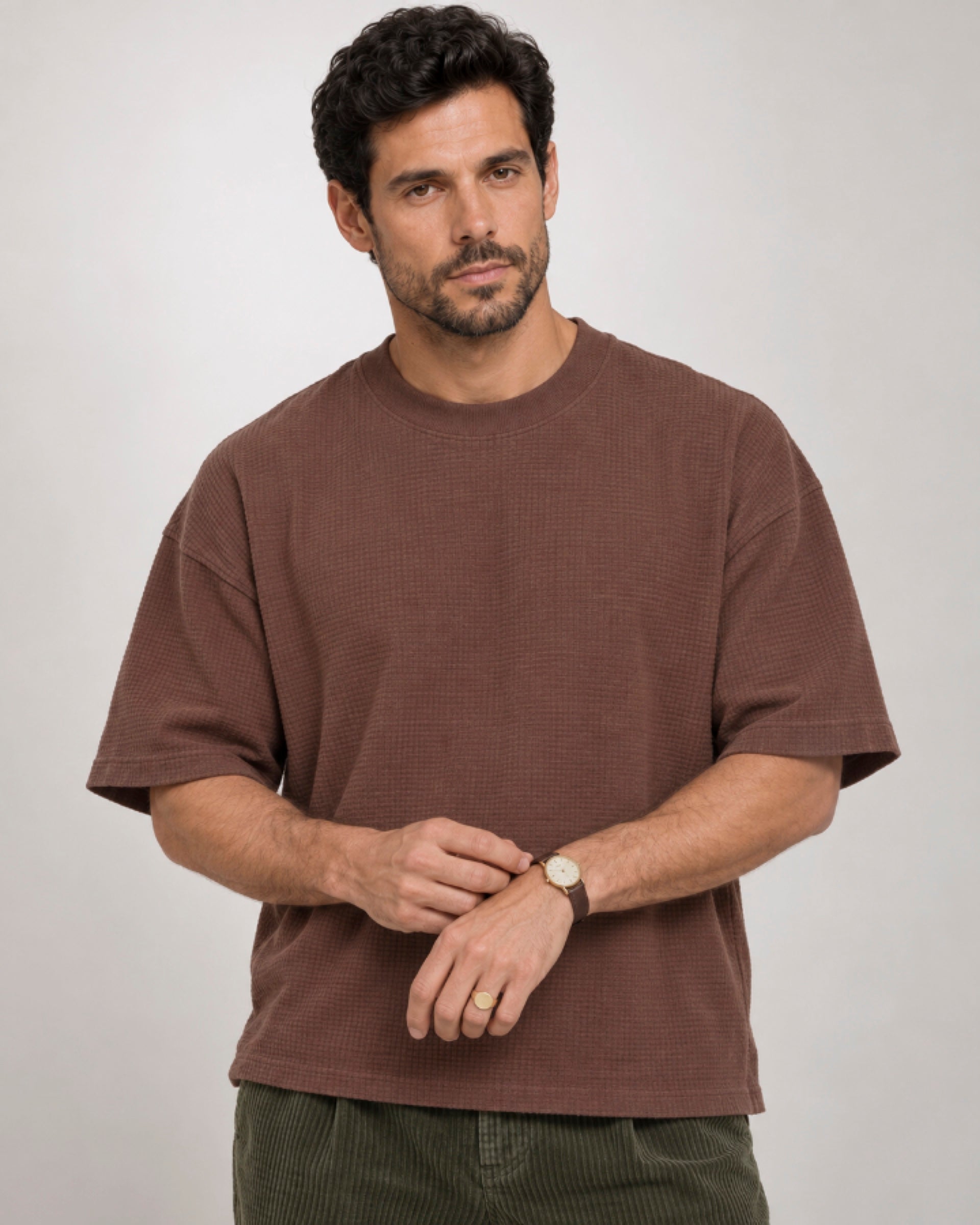 Camiseta Quadrilê Oversized Marrom