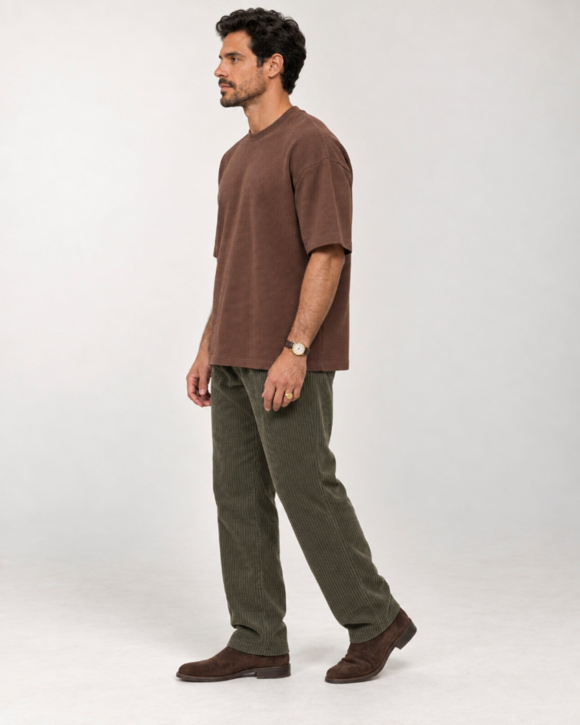 Camiseta Quadrilê Oversized Marrom