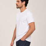 Camiseta Clássica Pré-Lavada de Algodão Premium Branco