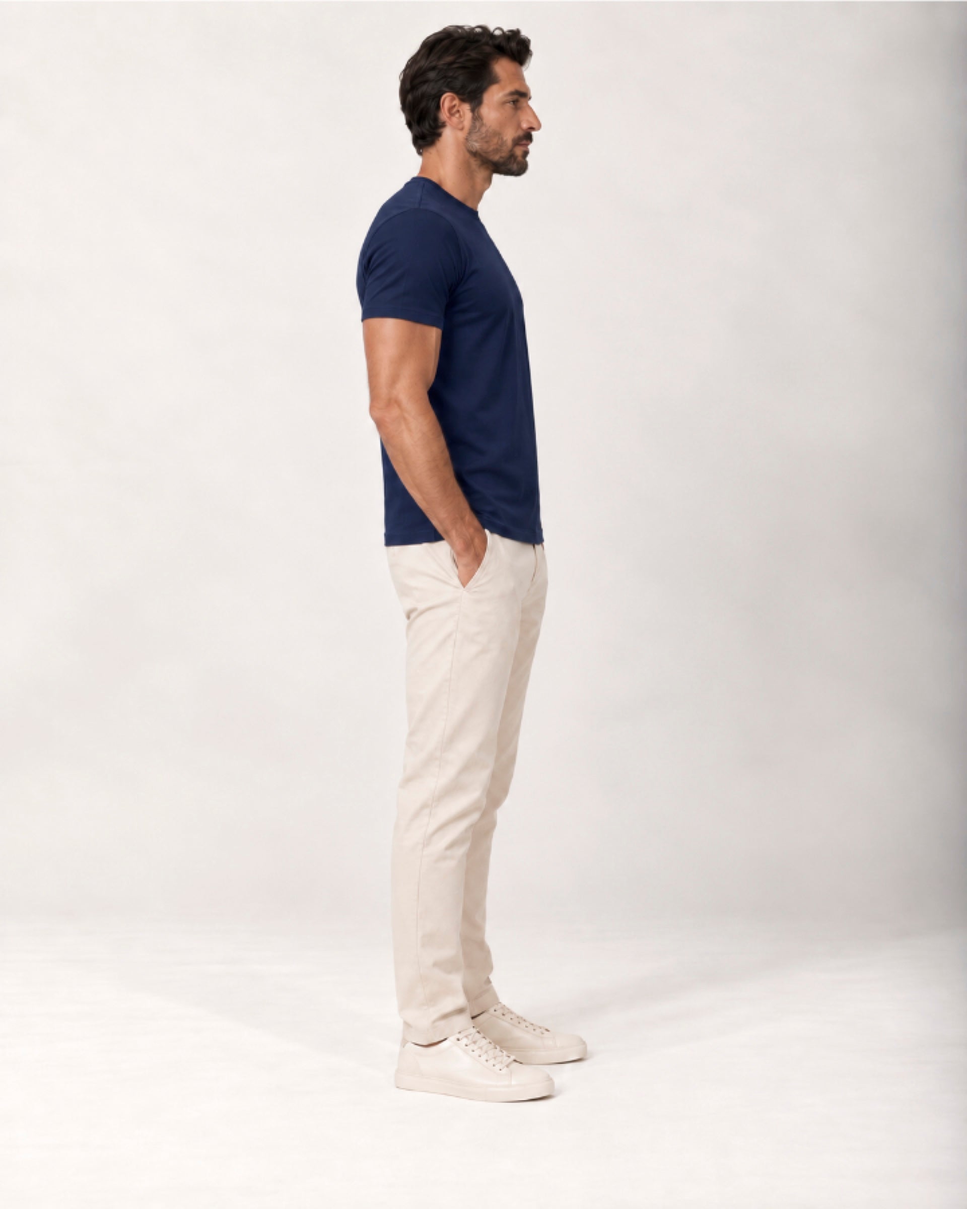 Camiseta Tecnológica Modal Masculina Azul Marinho